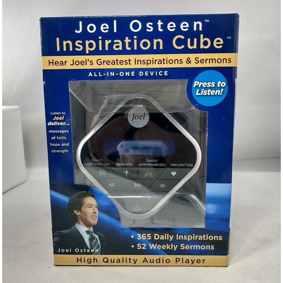 Joel Osteen Inspiration Audio Cube With Sermons and Affirmations New In Box - Picture 1 of 15